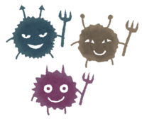細菌-ばい菌(悪い顔のキャラクター)