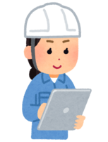 Worker using a tablet (female)