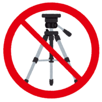 Mark for prohibiting tripods