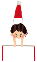 Gymnastics competition (horizontal bar)