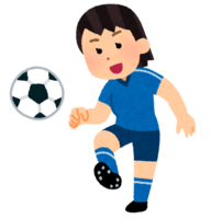 Soccer player (female) passing