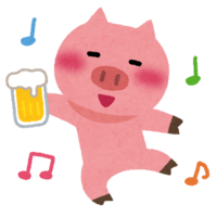Drunk pig