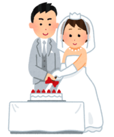 結婚式のケーキ入刀