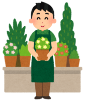 Gardening shop clerk (male)