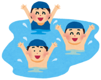 在游泳池海玩耍的孩子们