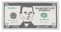 5 dollar bill (money-banknote)