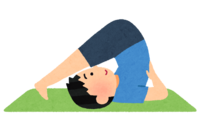 Yoga plow pose (male)