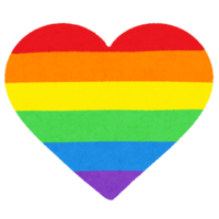 Rainbow-colored heart
