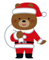Bear character in Santa