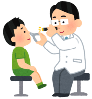 鼻の検査(健康診断-男の子)