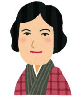 Caricature of Akiko Yosano