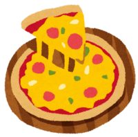 ピザ(トマトとサラミのピザ)