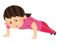 Woman doing push-ups