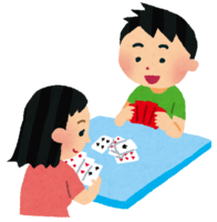 Children playing cards