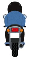 Back view of a motorcycle rider