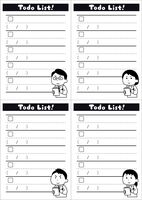 ToDo list template (black and white-for company)