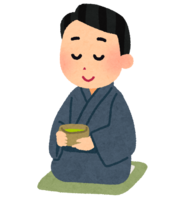 Man drinking tea (tea ceremony)