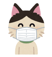 Cat character with a mask