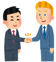 握手的商人"日本人和外国人"