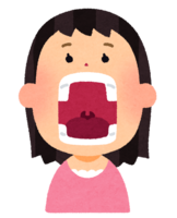 Person with a big mouth (female)