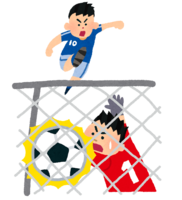 Illustration with a goal (soccer)