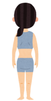 Female full-body back illustration (human body)