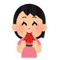 Watermelon eater (girl)