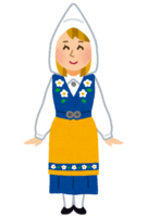 Swedish woman in a folk costume