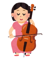 Woman playing the cello (orchestra)