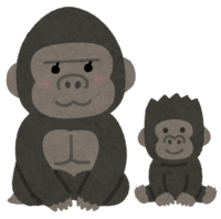 Gorilla parent and child