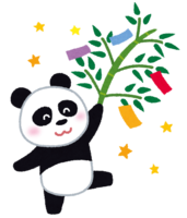 Tanabata (panda with bamboo grass)