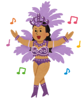 Woman dancing samba (Latin)