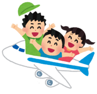 Children's airplane trip (school trip)