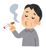 A person smoking a cigarette