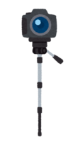 Monopod with a camera