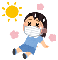 Heat stroke with a mask (girl)