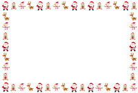 Christmas card template (Santa and reindeer)