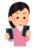 スマホの二台持ち(女性)