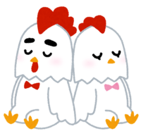 Chicken couple (Rooster year-Zodiac)