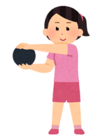 Person who uses medicine ball (female)