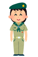 Boy Scout girl (old uniform)