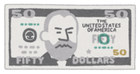 $ 50 bill (money-banknote)