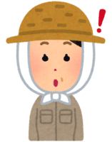 Farmer woman with various facial expressions (inspirational face-hurried face-surprised face-worried face)