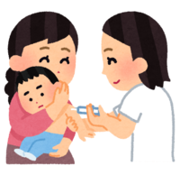 Small child receiving vaccination