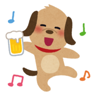 酔っ払った犬