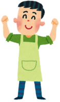 Dad in an apron