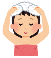 Woman doing shampoo