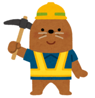 Mole construction worker