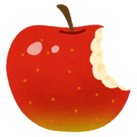 Gnawing apple