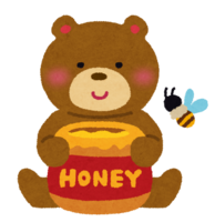 Honey, bear and bee